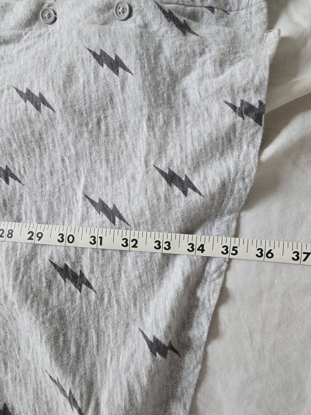 torrid Gray Lightning Bolt Button-Front Lounge Dress - Picture 4 of 4
